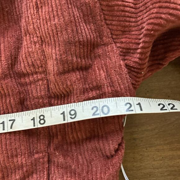 Fashion On Earth Women’s corduroy Sherpa Lined Jacket L New Rust retro Grunge ￼ - Picture 9 of 13